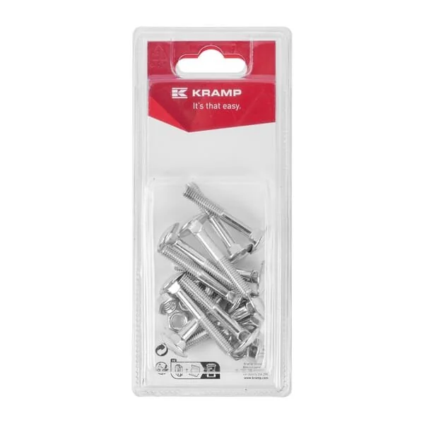 Kramp - KR603640P10B - Coach Nut And Bolt M6x40mm, 4.6 (10)