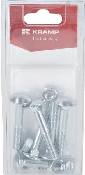 Kramp - KR603850P06B - Coach Nut And Bolt M8x50mm, 4.6 (6)
