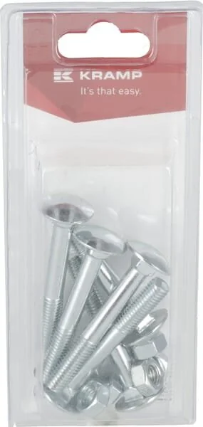 Kramp - KR603860P06B - Coach Nut And Bolt M8x60mm, 4.6 (6)
