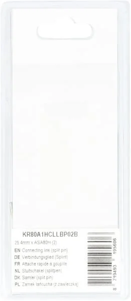 Kramp - KR80A1HCLLBP02B - Connecting Link (Split Pin) 25.4mm X ASA80H (2)