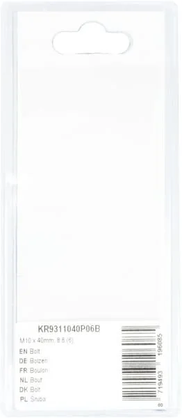 Kramp - KR9311040P06B - Bolt Mm, 8.8 (6)