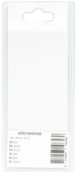 Kramp - KR931890P06B - Bolt Mm, 8.8 (6)