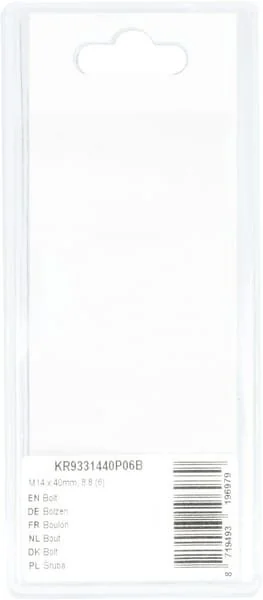 Kramp - KR9331440P06B - Bolt Mm, 8.8 (6)