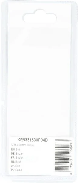 Kramp - KR9331630P04B - Bolt Mm, 8.8 (4)
