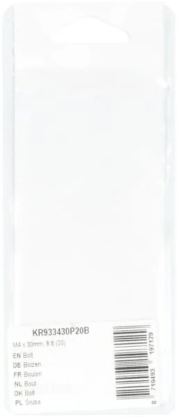 Kramp - KR933430P20B - Bolt Mm, 8.8 (20)