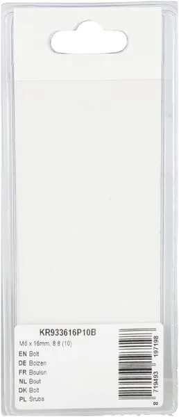 Kramp - KR933616P10B - Bolt Mm, 8.8 (10)