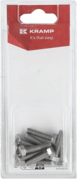 Kramp - KR933625RVSP10B - Bolt Stainless Steel Mm, A2 (10)