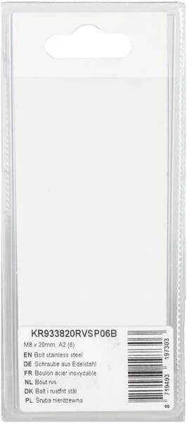 Kramp - KR933820RVSP06B - Bolt Stainless Steel Mm, A2 (6)
