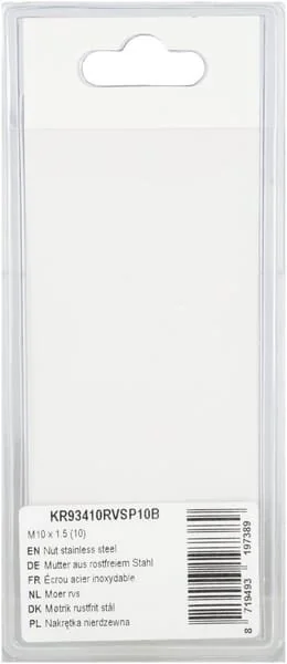 Kramp - KR93410RVSP10B - Nut Stainless Steel (10)
