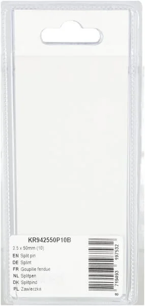 Kramp - KR942550P10B - Split Pin 2.5x50mm (10)