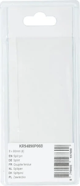 Kramp - KR94890P06B - Split Pin 8x90mm (6)