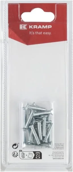 Kramp - KR963420P20B - Countersunk Screw M4x20mm (20)