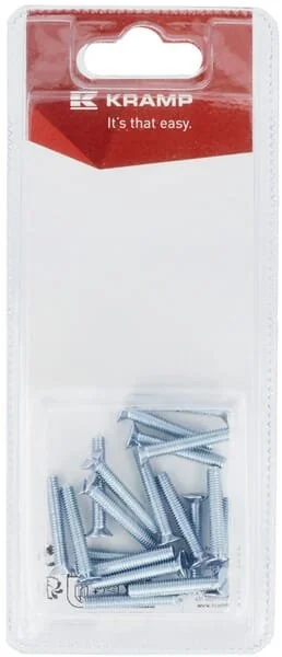 Kramp - KR963425P20B - Countersunk Screw M4x25mm (20)