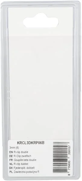 Kramp - KRCL3DKRP06B - R-Clip Double 3mm (6)