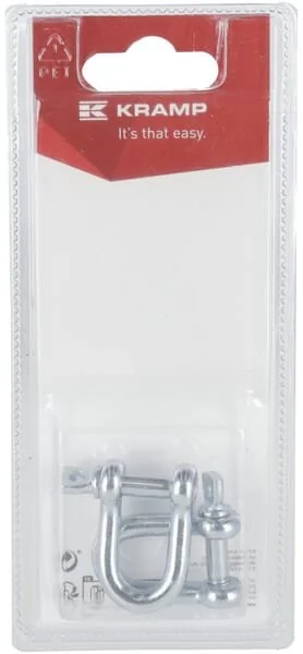 Kramp - KRDS06P02B - D-Shackle Diameter 6mm x 24mm, (2)