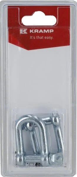 Kramp - KRDS08P02B - D-Shackle Diameter 8mm x 32mm, (2)