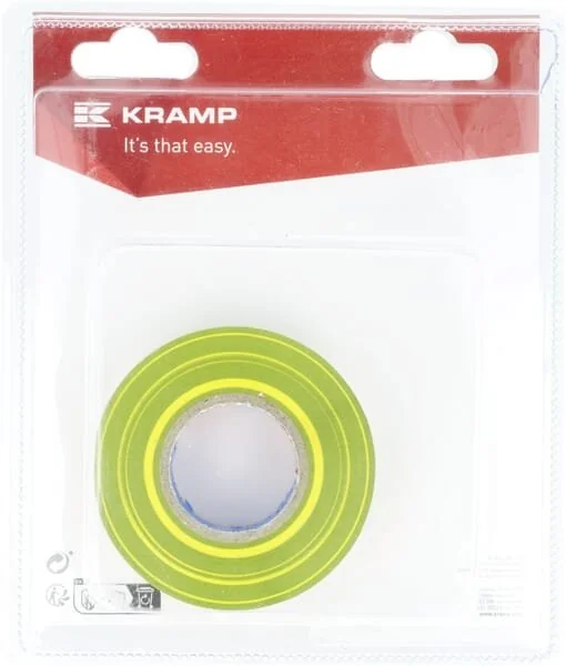 Kramp - KREM204016P01B - Insulation Tape Yellow/Green 19mm x 20m (1)