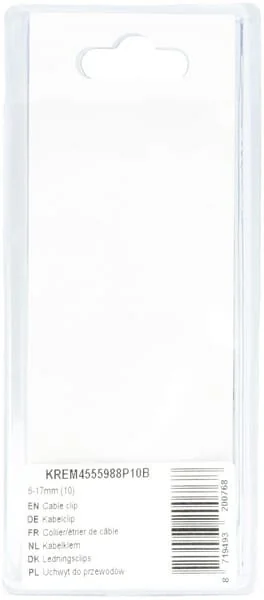 Kramp - KREM4555988P10B - Cable Clip 6-17mm (10)