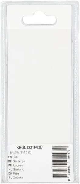 Kramp - KRGL1221P02B - Bulb 12V x 5W, SV8.5 (2)