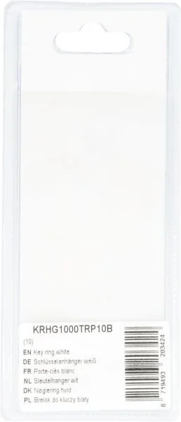 Kramp - KRHG1000TRP10B - Key Ring White (10)