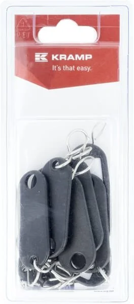 Kramp - KRHG1000ZWP10B - Key Ring Black (10)