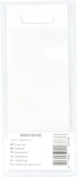 Kramp - KRKH10P04B - Snap Hook 10mm x 100mm (4)