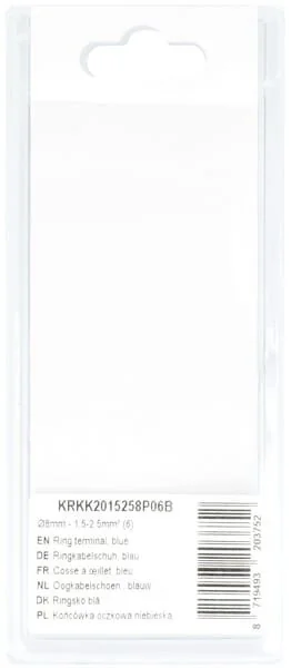 Kramp - KRKK2015258P06B - Ring Terminal, Blue - 1.5-2.5mm² (6)