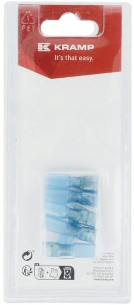 Kramp - KRKK401525P06B - Terminal Blade Female, Blue 6.3x0.8mm - 1.5-2.5mm² (6)