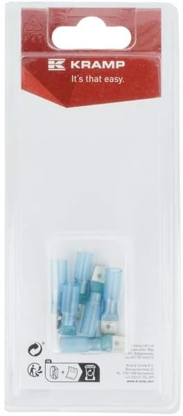Kramp - KRKK501525P06B - Terminal Blade Male, Blue 6.3x0.8mm - 1.5-2.5mm² (6)