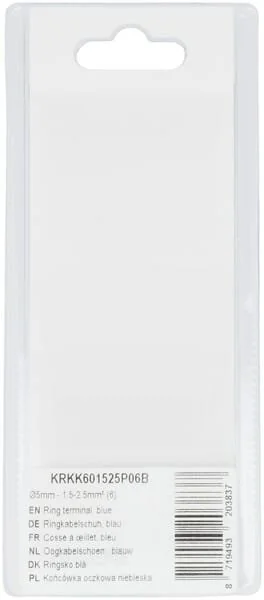 Kramp - KRKK601525P06B - Ring Terminal, Blue - 1.5-2.5mm² (6)