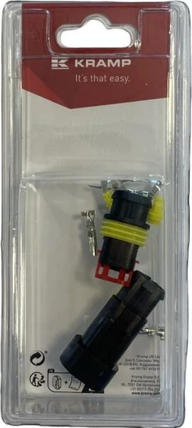 Kramp - KRLA890PAIR2P01B - Plug And Socket Set Superseal 2 Pin (1)