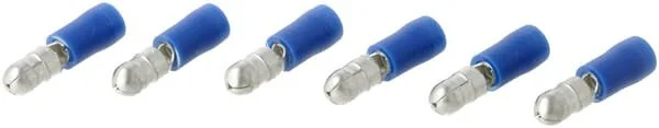 Kramp - KRLA9025P06B - Bullet Connector Male, Blue - 1.5-2.5mm² (6)