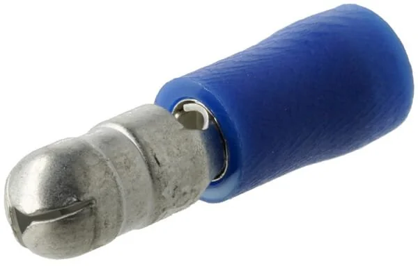 Kramp - KRLA9025P06B - Bullet Connector Male, Blue - 1.5-2.5mm² (6)