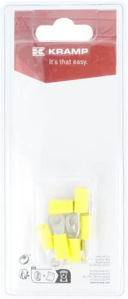 Kramp - KRLA9045P05B - Ring Terminal, Yellow - 4.0-6.0mm² (5)