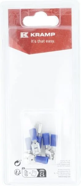 Kramp - KRLA9060P06B - Piggy-Back Crimp Terminal Blue 6.3mm - 1.5-2.5mm² (6)