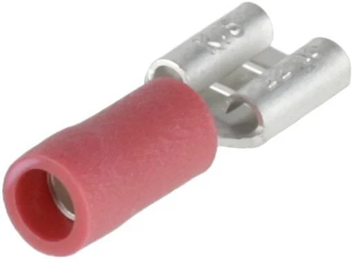 Kramp - KRLA9075P06B - Terminal Blade Female, Red 6.3x0.8mm - 0.5-1.0mm² (6)
