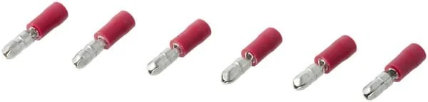 Kramp - KRLA9090P06B - Bullet Connector Male, Red - 0.5-1.0mm² (6)