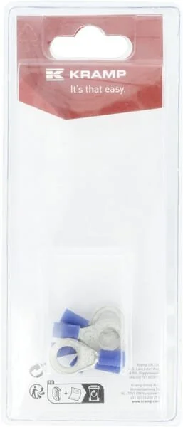 Kramp - KRLA9100P06B - Ring Terminal, Blue - 1.5-2.5mm² (6)