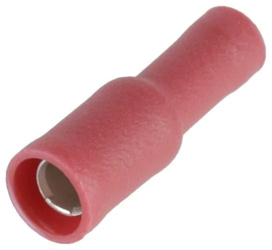 Kramp - KRLA9125P06B - Bullet Connector Female, Red 4.0mm - 0.5-1.0mm² (6)