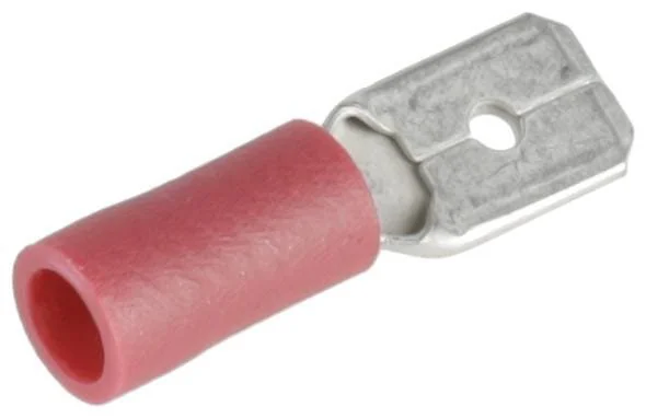 Kramp - KRLA9140P06B - Terminal Blade Male, Red 6.3x0.8mm - 0.5-1.0mm² (6)