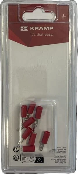 Kramp - KRLA9250P08B - Terminal Blade Male, Red 2.8x0.8mm - 0.5-1.0mm² (8)
