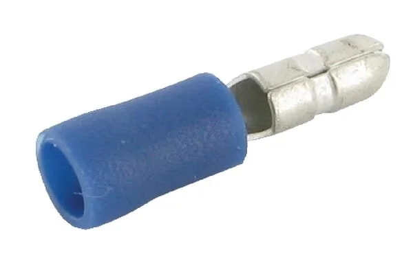 Kramp - KRLA9325P06B - Bullet Connector Male, Blue - 1.5-2.5mm² (6)