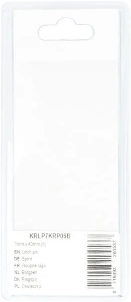 Kramp - KRLP7KRP06B - Linch Pin 7mm x 43mm (6)