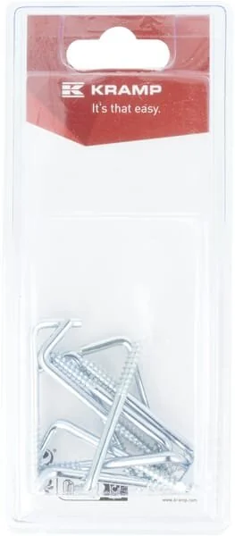 Kramp - KRSD060EP10B - Screw-In Hook 3.9x60mm (10)