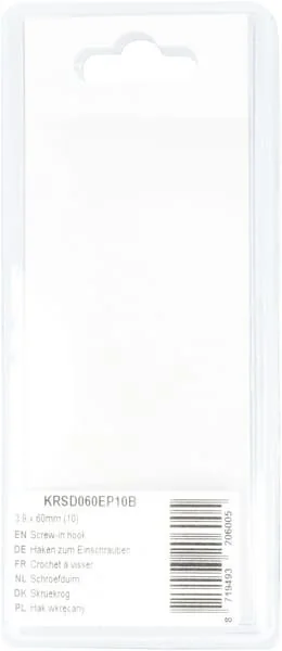 Kramp - KRSD060EP10B - Screw-In Hook 3.9x60mm (10)