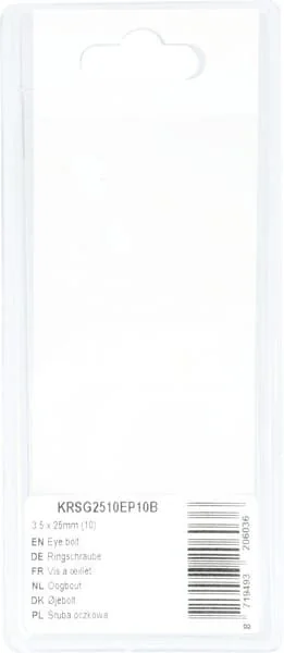 Kramp - KRSG2510EP10B - Eye Bolt 3.5x25mm (10)