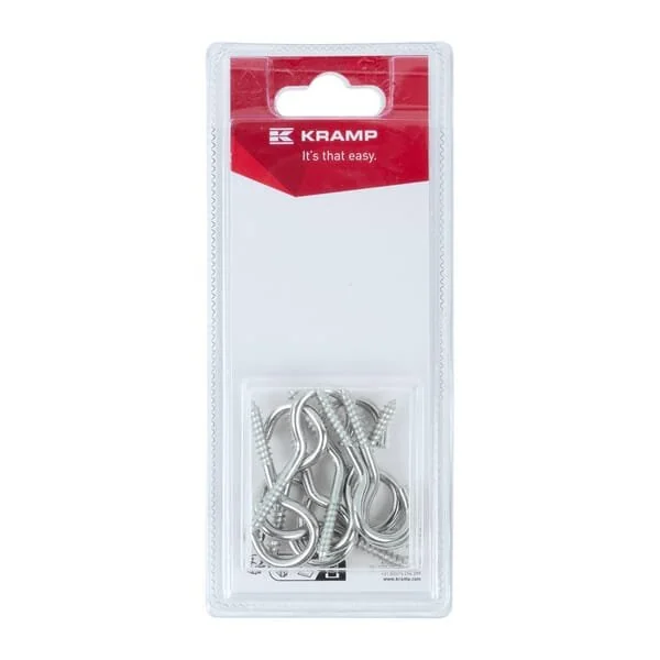Kramp - KRSH050EP10B - Screw-In Hook 3.5x50mm (10)