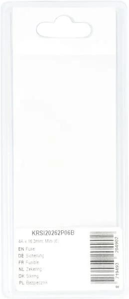 Kramp - KRSI20262P06B - Fuse 4A x 16.3mm, Mini (6)