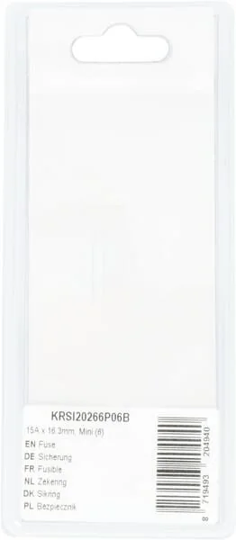 Kramp - KRSI20266P06B - Fuse 15A x 16.3mm, Mini (6)