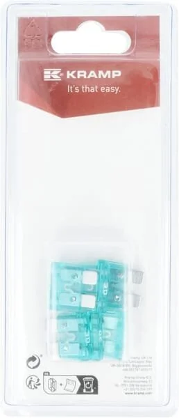 Kramp - KRSI22030P06B - Fuse 30A x 20mm, Blade (6)